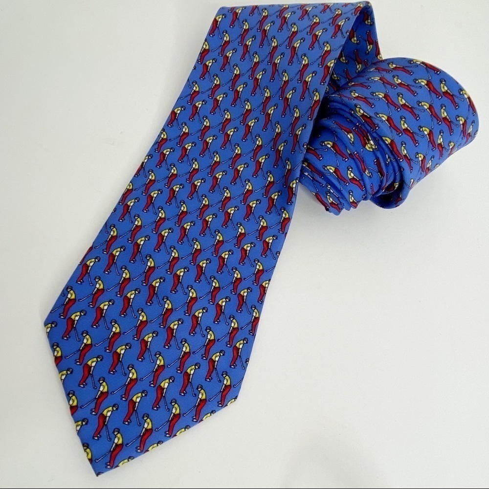 Golf English Sports Shop Silk Bermuda Tie VTG